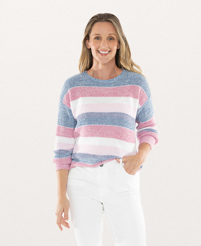 Multi-Stripe Pullover