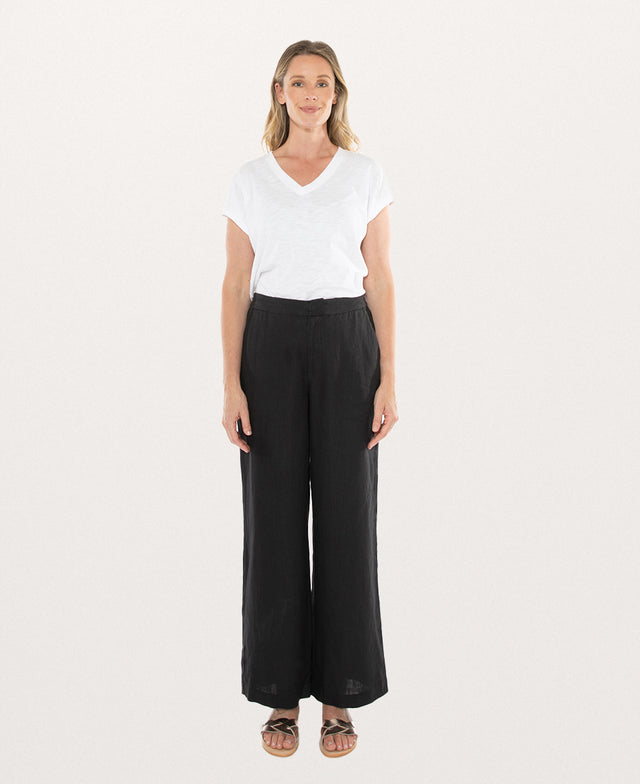 Fly Front Linen Pant