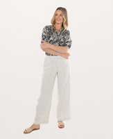 Fly Front Linen Pant