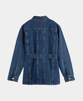 Worked Out Belted Denim Jacket