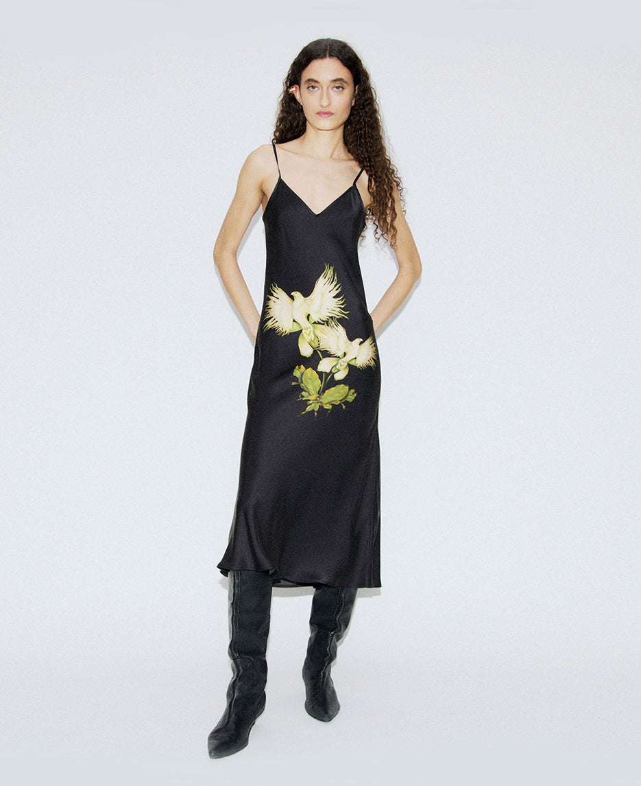 90s Egret Slip Dress