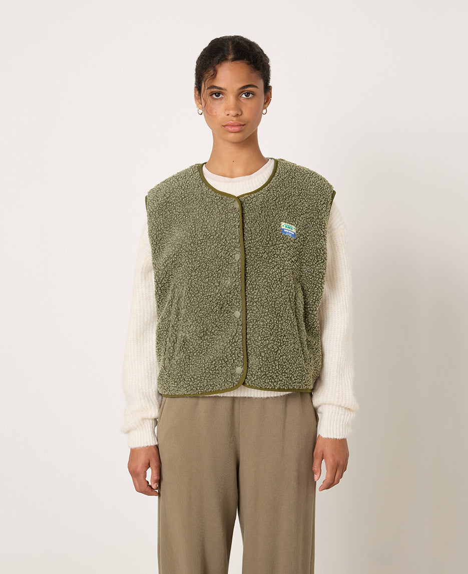 Hok Shearling Effect Vest