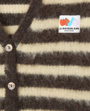Nen Striped V-Neck Cardigan