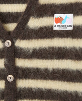 Nen Striped V-Neck Cardigan
