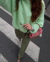 Nib Round Neck Knit