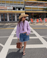 Nib Round Neck Knit