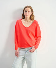 Son Loose V-Neck LS Tee