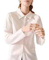 Bias Cut White Shirt