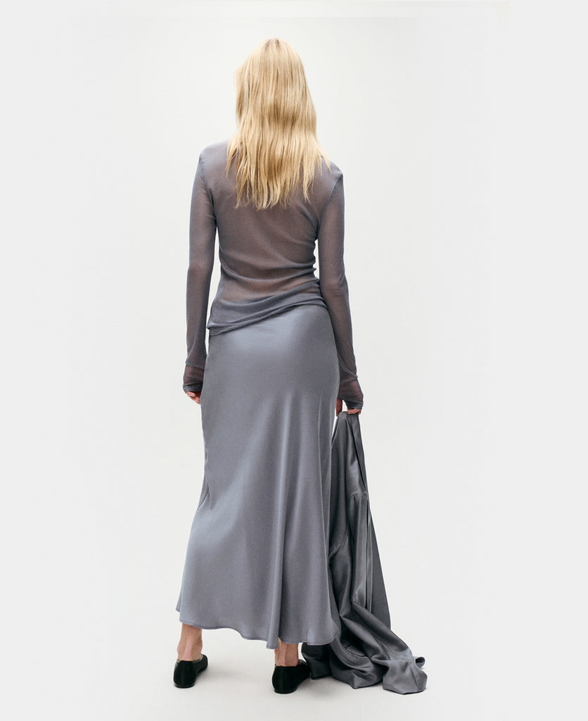 Bias cut skirt silk laundry shop