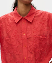 Clip Silk Boyfriend Geranium SS Shirt