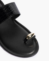 Monica Black Vitello Leather Sandal