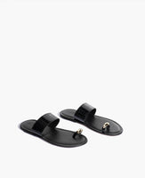 Monica Black Vitello Leather Sandal