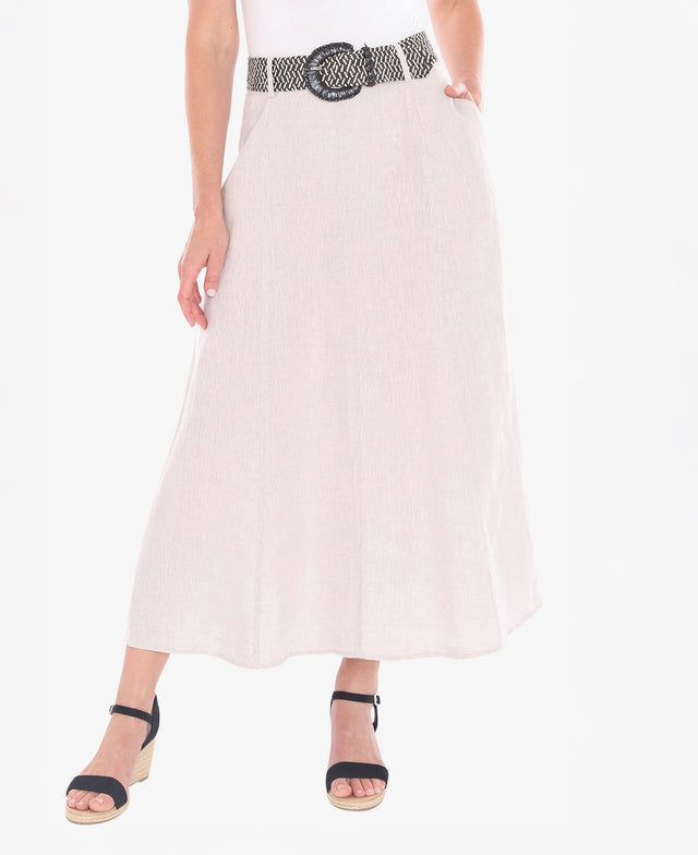 Belted Panel Skirt