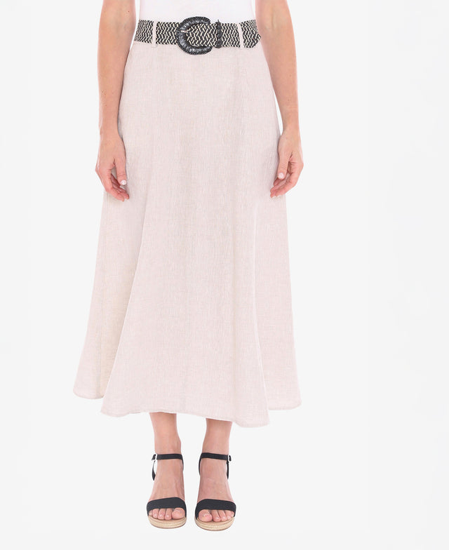 Belted Panel Skirt