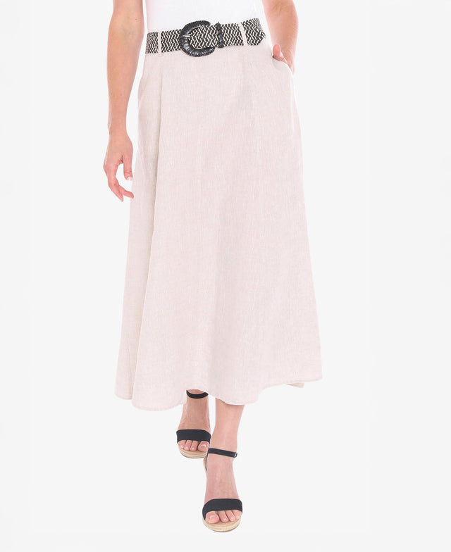 Belted Panel Skirt