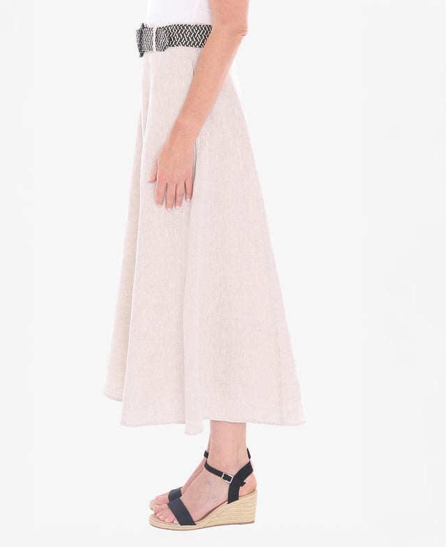 Belted Panel Skirt