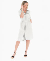 Blanket Stitch Shirt Dress