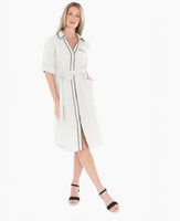 Blanket Stitch Shirt Dress