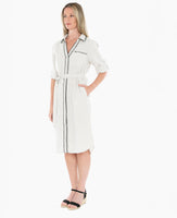 Blanket Stitch Shirt Dress