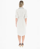 Blanket Stitch Shirt Dress