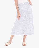 Core Stripe Button Skirt
