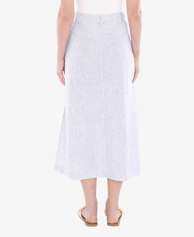 Core Stripe Button Skirt