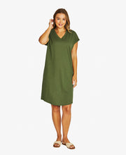 V Slub Dress