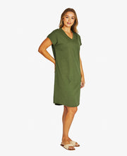 V Slub Dress