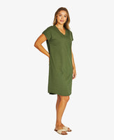 V Slub Dress