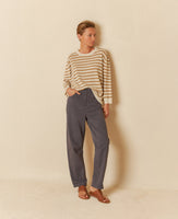 Box Cut Two Tone Stripes Knit