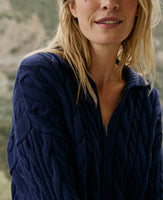 Cable Knit Zip Cardigan