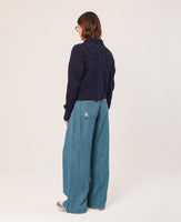 Cable Knit Zip Cardigan