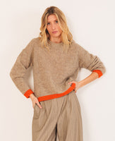 Contrast Trim Knit