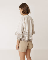 Floral Hem Blouse