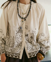 Floral Hem Blouse