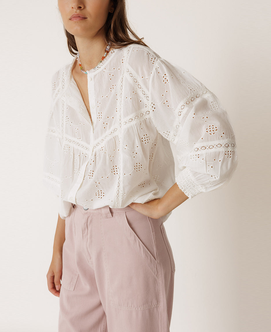 Lace Embroidered Shirt