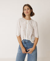 Schiffli Boxy Shirt