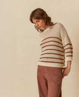 Two Tone Stripes Sweater