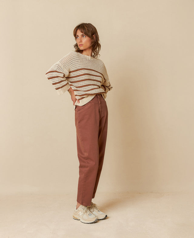 Two Tone Stripes Sweater