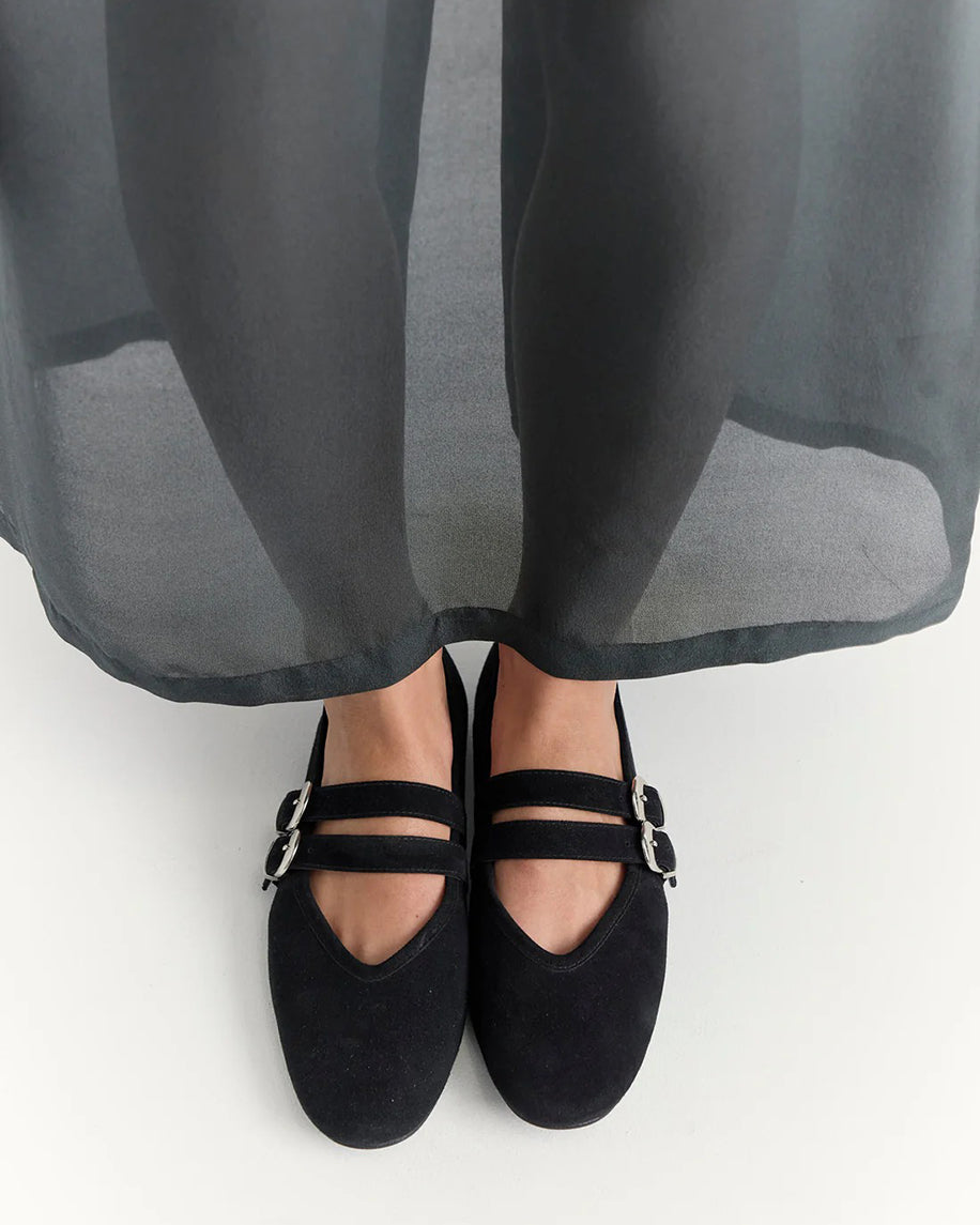 Double Buckle Ballet Flat