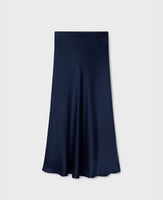 Long Bias Cut Midnight Skirt