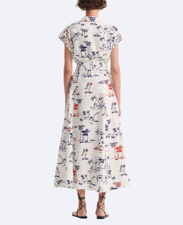 Capri Linen Shirt Dress