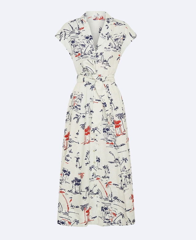 Capri Linen Shirt Dress