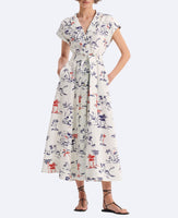 Capri Linen Shirt Dress