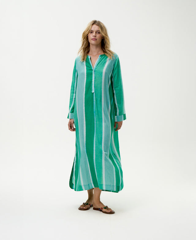 Moroccan Stripe Green Bazaar Dress by ONESEASON – Page Moroccan Stripe Green  Bazaar Dress – ECO D
