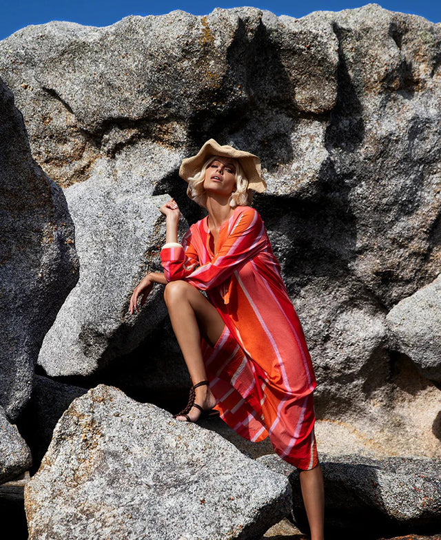 Moroccan Stripe Sunset Bazaar Dress