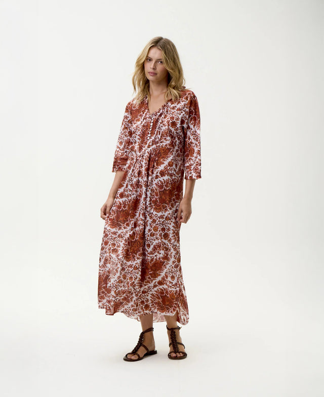 Pebble Beach Long Poppy Dress