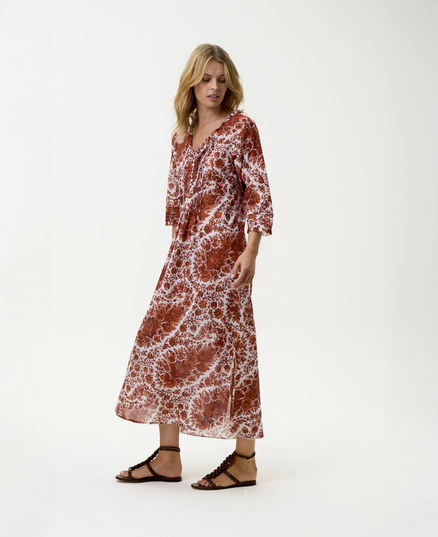 Pebble Beach Long Poppy Dress