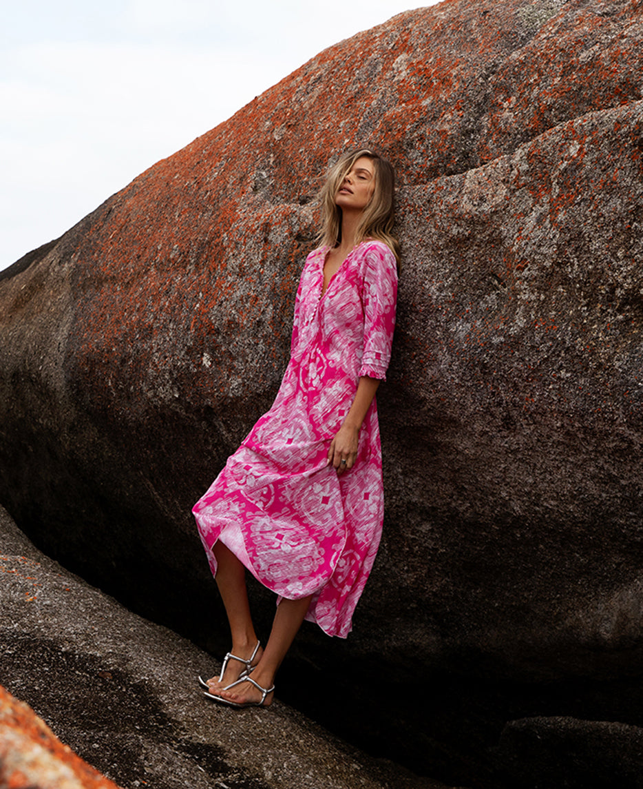 Praiano Long Poppy Dress