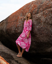 Praiano Long Poppy Dress